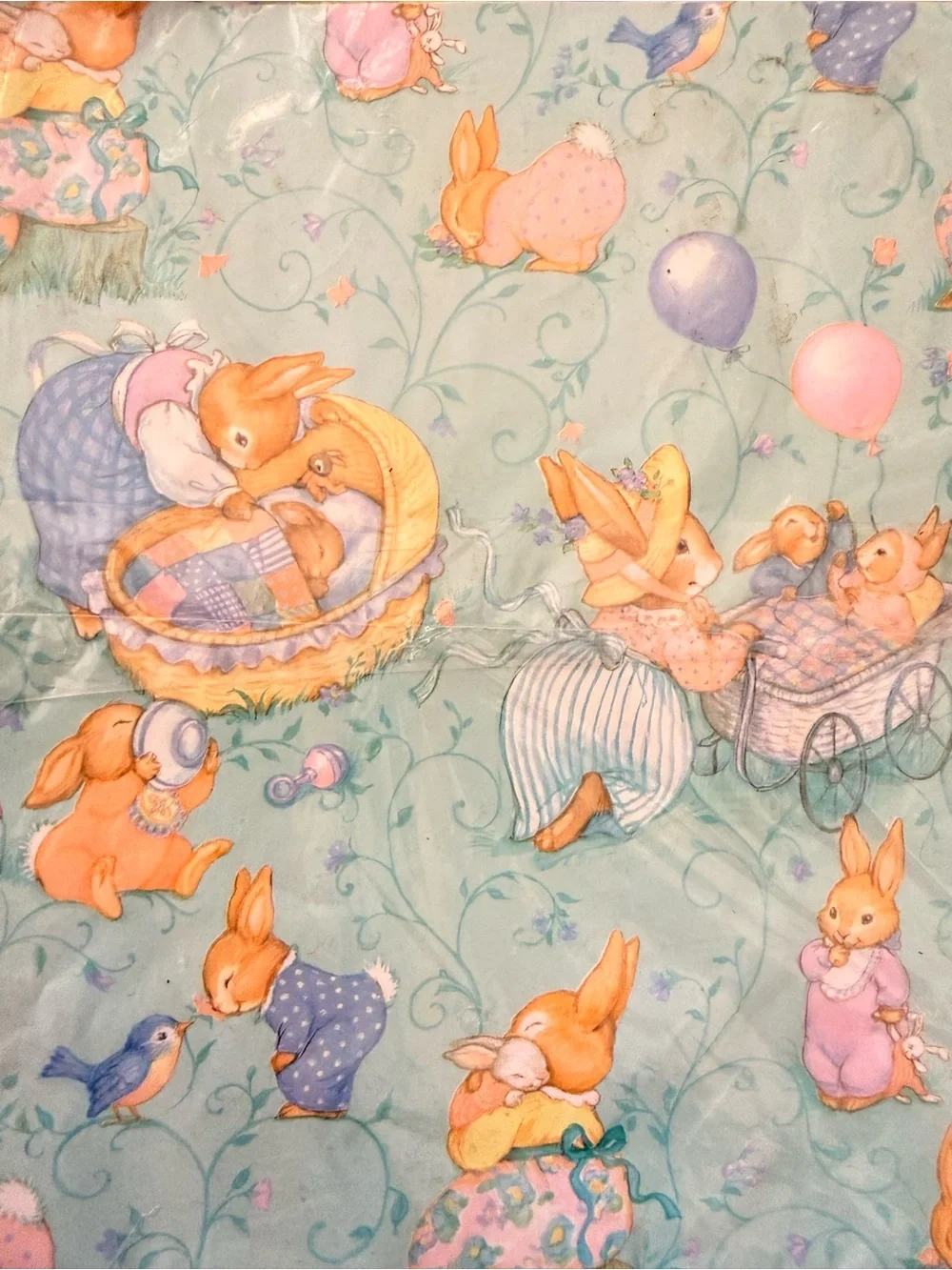 Vintage Baby Shower Wrapping Paper